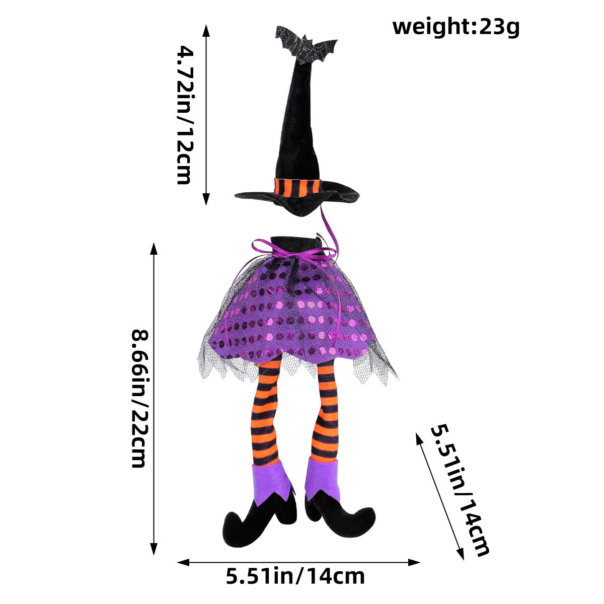 Wholesale Halloween Witch Hat Long-legged Wine Bottle Set Ornament